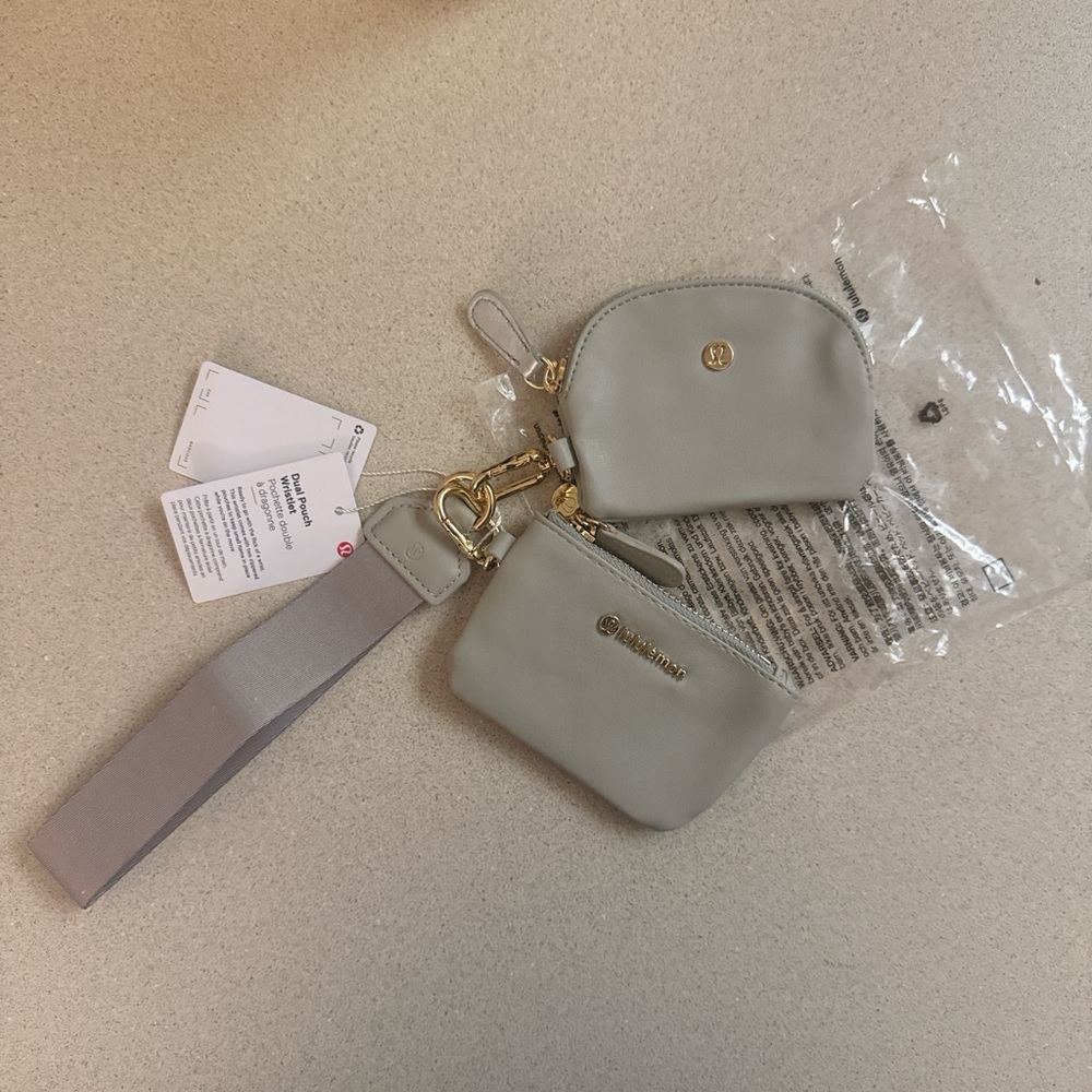 Lululemon Gray Wristlet and Coin Purse Set